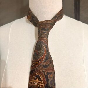 Bert Pulitzer Silk Mens Tie Multicolor Priestly Geometric Vintage Classic Office